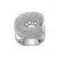S925 Sterling Silver Curved Moissanite Ring For Men hip hop jewelry customdiamjewel