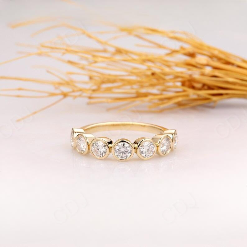 2.03CTW Bezel Set 7 Stone Lab Grown Diamond Wedding Band  customdiamjewel   