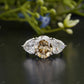 Round Cut Champagne Statement Ring customdiamjewel
