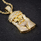 Hip Hop Gold Plated Moissanite Jesus Pendant hip hop jewelry CustomDiamJewel