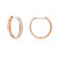 18KT Rose Gold Platted Moissanite Diamond Hoop Earrings Stud earrings CustomDiamJewel