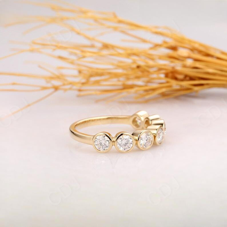 2.03CTW Bezel Set Round Cut Earth mine Diamond Wedding Band  customdiamjewel   