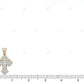 14K Yellow Gold Lab Grown Diamond Flare Cross Pendant Hip Hop Pendent CustomDiamJewel