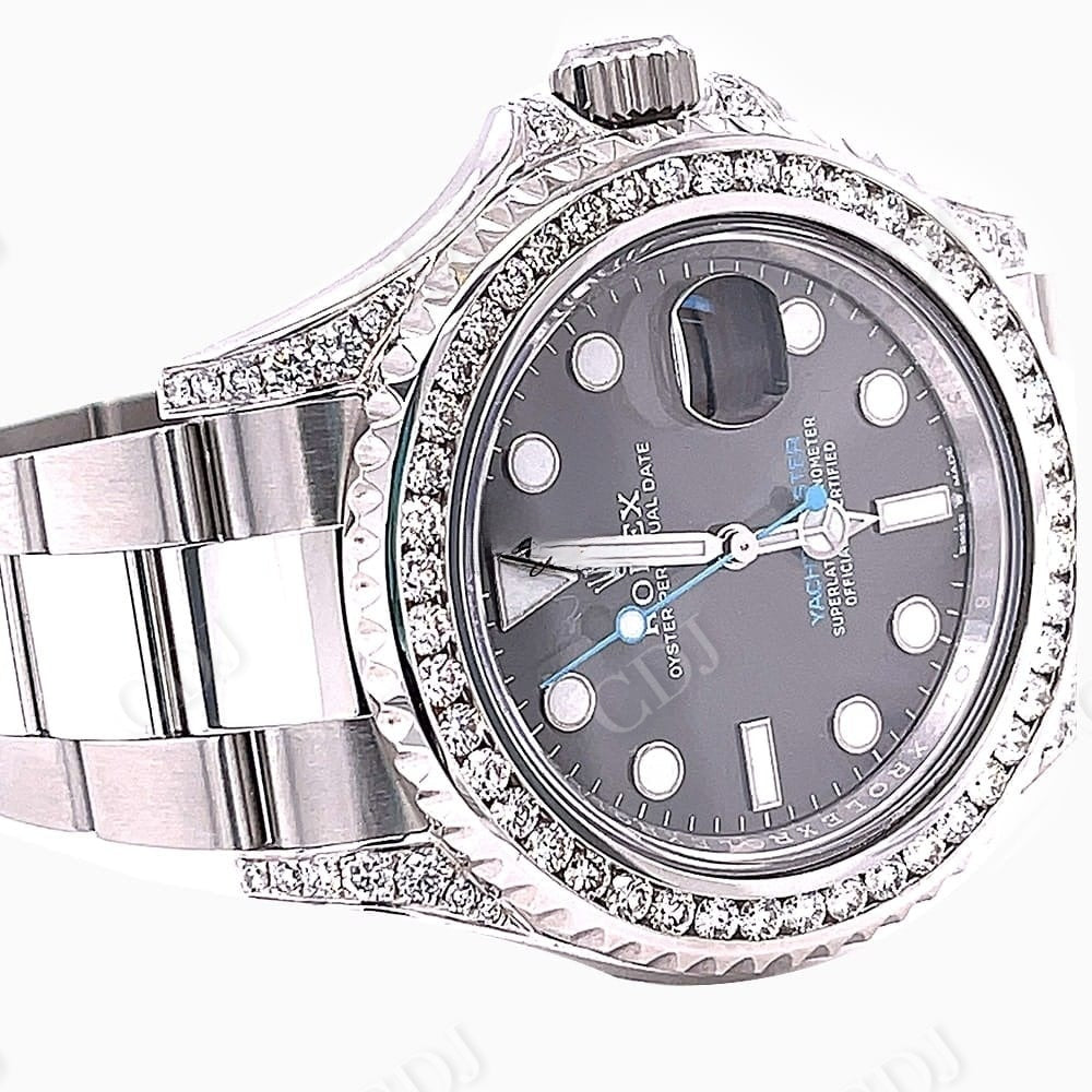 Diamond Face Custom Rolex Watch For Rappers customdiamjewel