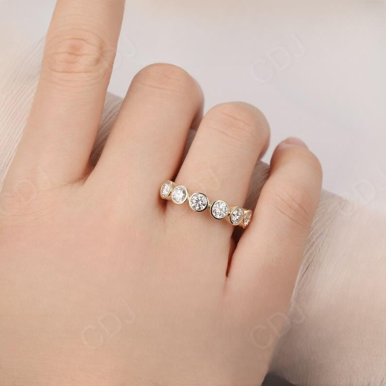 2.03CTW Bezel Set Round Cut Earth mine Diamond Wedding Band  customdiamjewel   