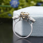 Round Cut Champagne Statement Ring customdiamjewel