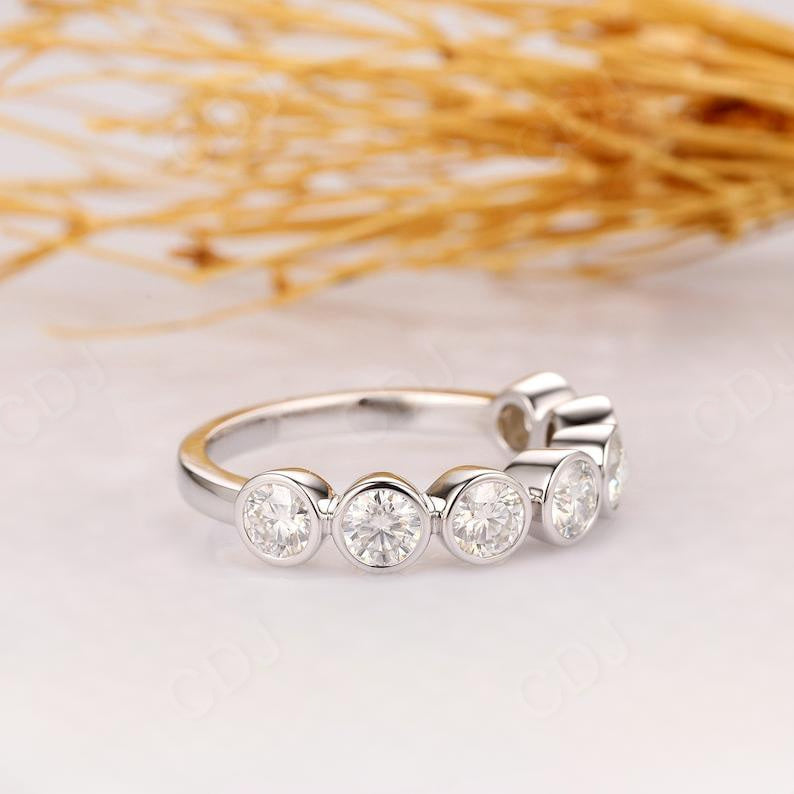 2.03CTW Bezel Set Round Cut Earth mine Diamond Wedding Band  customdiamjewel   