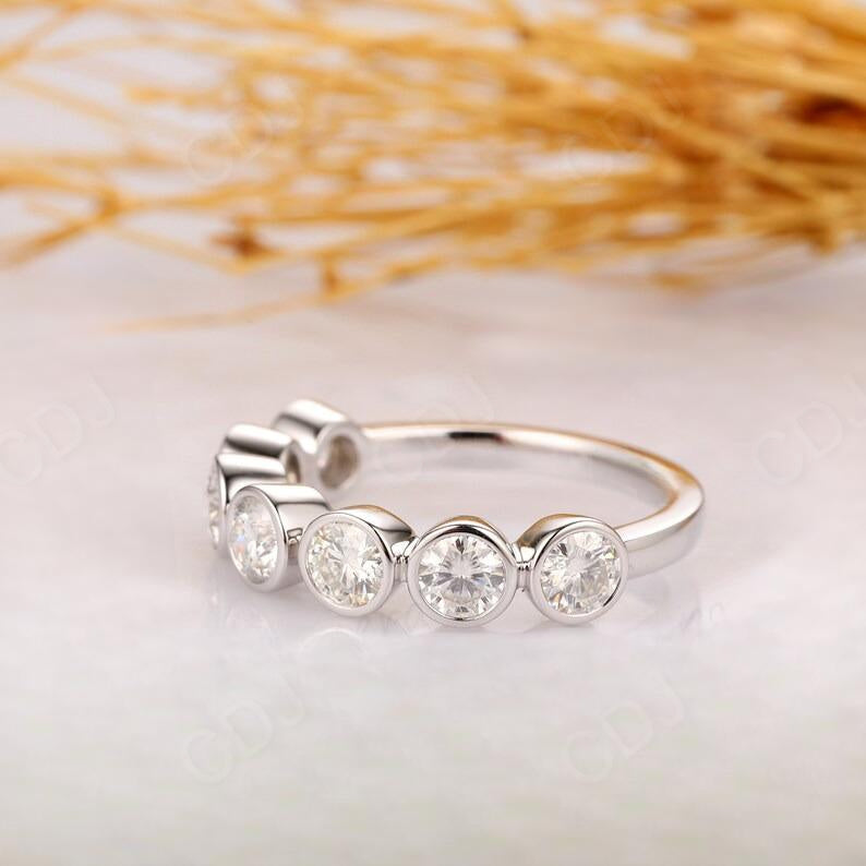 2.03CTW Bezel Set Round Cut Earth mine Diamond Wedding Band  customdiamjewel   