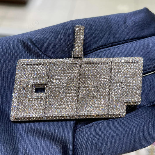 Luxury 18k White Gold VVS Brilliant Cut Iced Out Pendant For Men hip hop jewelry CustomDiamJewel   