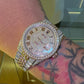 Yellow White Rolex Jubilee Belt Moissanite Iced Out Hip Hop Watch hip hop jewelry CustomDiamJewel