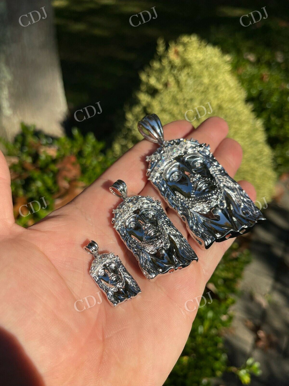 Jesus Piece Baguette Diamond Pendant For Men  customdiamjewel   