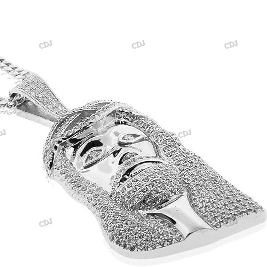 Hip Hop Sterling Silver Iced Out Jesus Pendant hip hop jewelry CustomDiamJewel