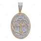 1.7 Inch 14K Gold Lab Grown Diamond Cross Medallion Pendant Hip Hop Pendent CustomDiamJewel