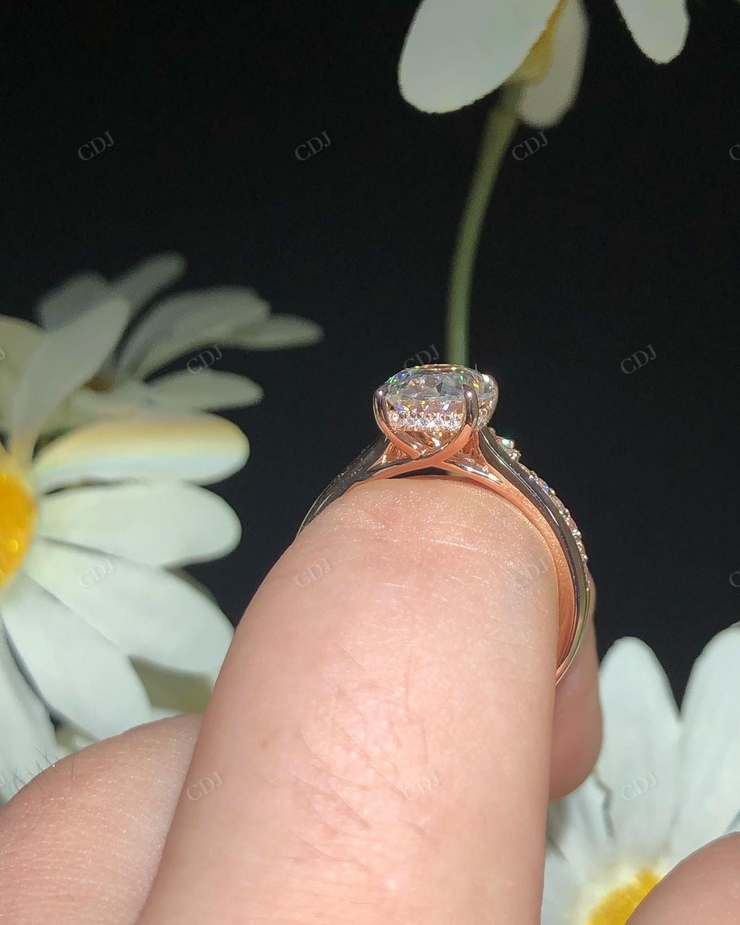 Oval Cut Lab Grown Diamond Bridal Ring Set