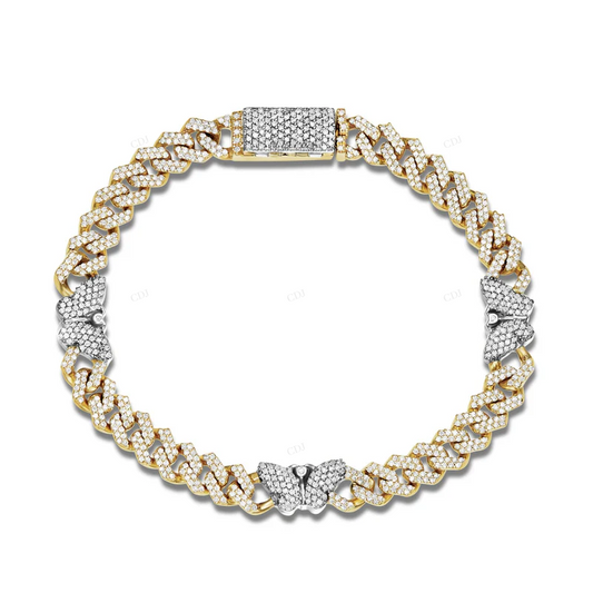 Handmade Cuban Link Bracelet Durable And Stylish Design CustomDiamJewel