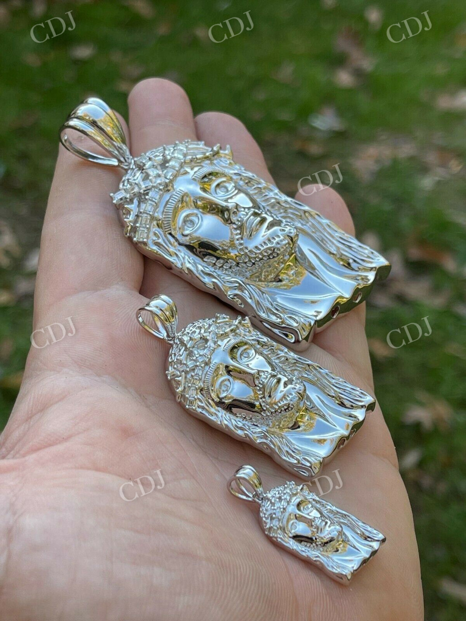 Jesus Piece Baguette Diamond Pendant For Men  customdiamjewel   
