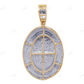 1.7 Inch 14K Gold Lab Grown Diamond Cross Medallion Pendant Hip Hop Pendent CustomDiamJewel