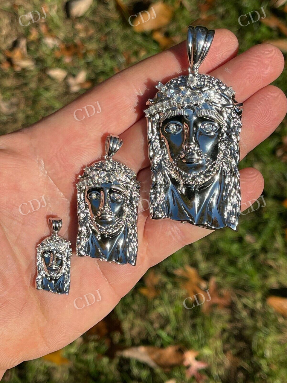 Jesus Piece Baguette Diamond Pendant For Men  customdiamjewel   