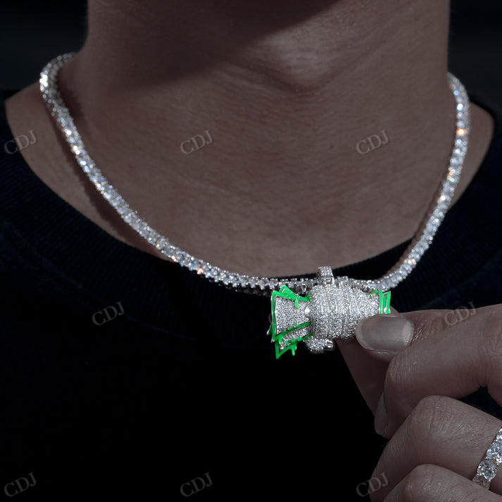 Moissanite Diamond Money Pendant hip hop jewelry CustomDiamJewel