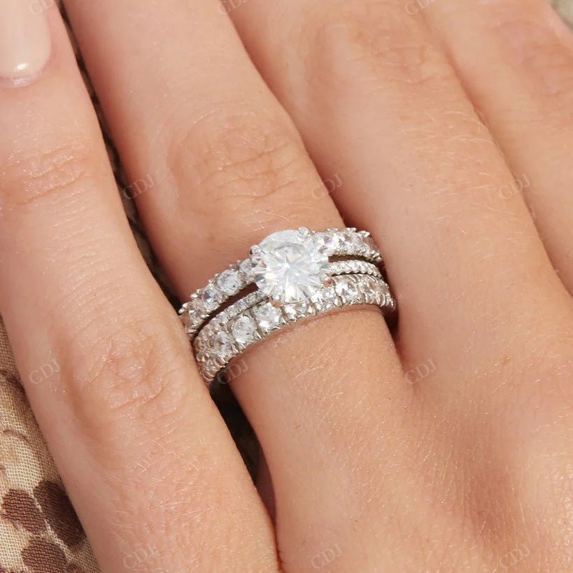 Lab Grown Diamond Solid Gold Bridal Ring Set