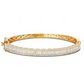 Round & Baguette Cut VVS Moissanite Unique Bangel Bracelet CustomDiamJewel