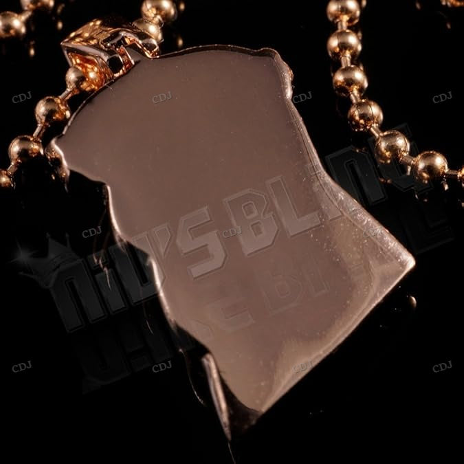 Hip Hop Gold Plated Sterling Silver Jesus Head Pendant hip hop jewelry CustomDiamJewel