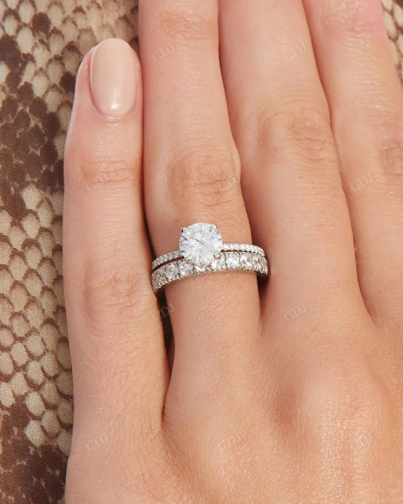 Lab Grown Diamond Solid Gold Bridal Ring Set