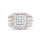 10Kt Gold Moissanite Two Tone Iced Out Men Ring hip hop jewelry CustomDiamJewel