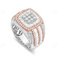10Kt Gold Moissanite Two Tone Iced Out Men Ring hip hop jewelry CustomDiamJewel