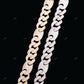 Pig Nose Moissanite Silver Cuban Link Chain For Unisex CustomDiamJewel