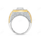 10Kt Gold Moissanite Two Tone Iced Out Men Ring hip hop jewelry CustomDiamJewel