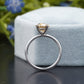 Oval Cut Champagne Moissanite Ring