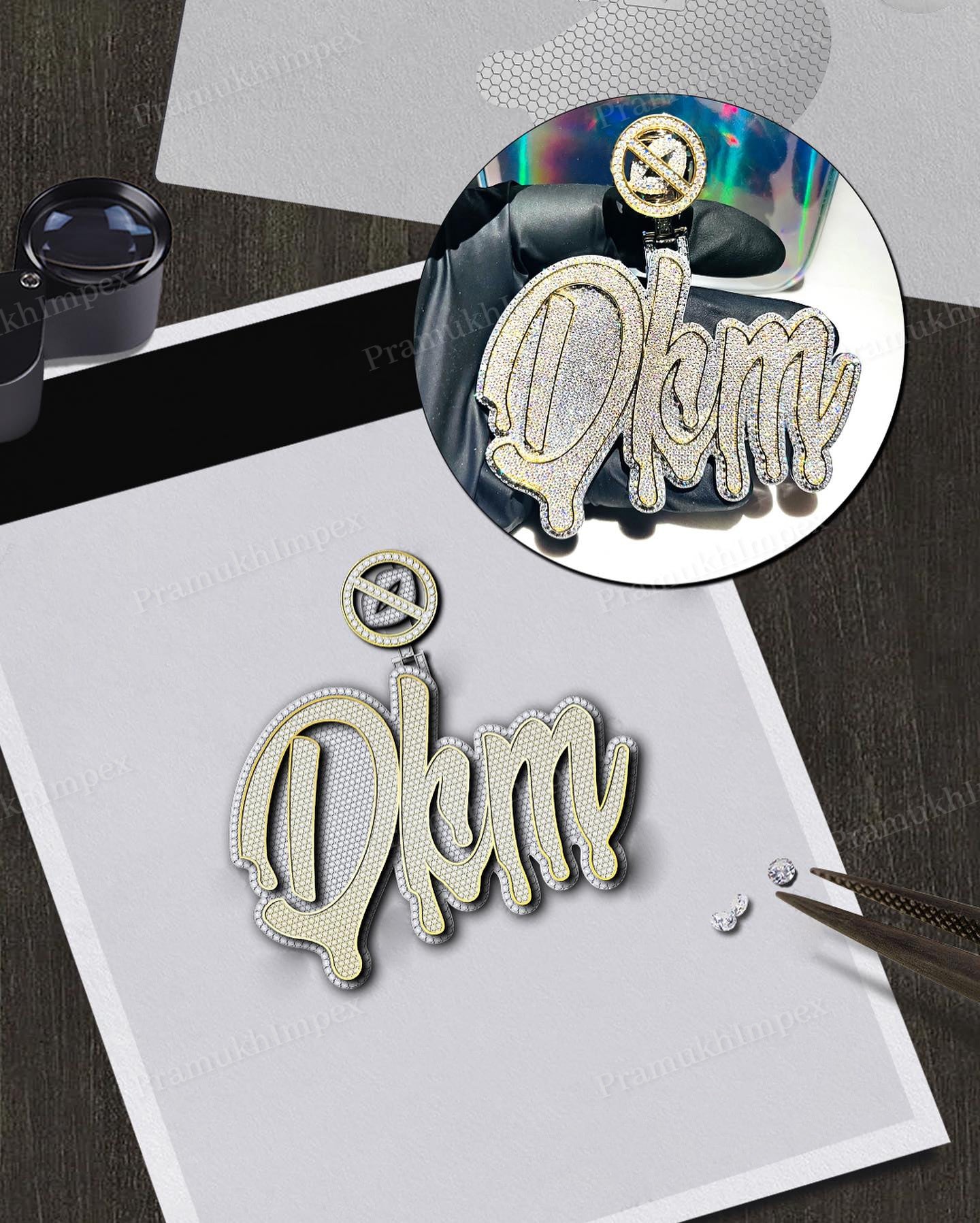 Customized Moissanite VVS 925 Sterling Silver Diamond Pendant hip hop jewelry CustomDiamJewel   