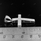 Men's 14K White Gold Lab Grown Diamond Dome Cross Pendant Hip Hop Pendent CustomDiamJewel