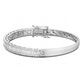Round & Baguette Cut VVS Moissanite Unique Bangel Bracelet CustomDiamJewel