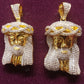 Hip Hop Iced Out Pave Jesus Head Pendant hip hop jewelry CustomDiamJewel