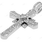 Designer Lab Grown Diamond 10K White Gold Cross Pendant Hip Hop Pendent CustomDiamJewel