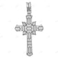 Designer Lab Grown Diamond 10K White Gold Cross Pendant Hip Hop Pendent CustomDiamJewel