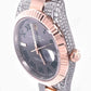 Rose White Plain Bezel Custom Rolex Moissanite Watch customdiamjewel