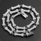 8MM Iced Out Moissanite Bone Link Chain hip hop jewelry CustomDiamJewel