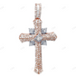 Designer Lab Grown Diamond 10K White Gold Cross Pendant Hip Hop Pendent CustomDiamJewel