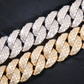 23mm Clustered Baguette Diamond Cuban Link Chain hip hop jewelry CustomDiamJewel