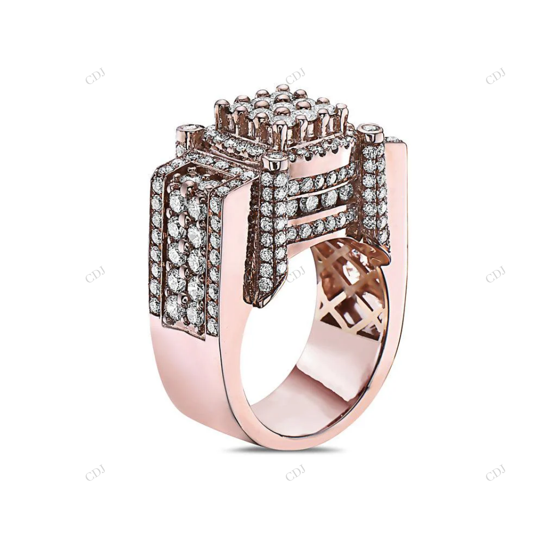 S925 Sterling Silver Hip Hop Engagement Ring hip hop jewelry customdiamjewel