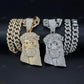 Hip Hop Gold Plated Iced Out Jesus Pendant hip hop jewelry CustomDiamJewel