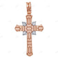 Designer Lab Grown Diamond 10K White Gold Cross Pendant Hip Hop Pendent CustomDiamJewel