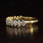 Cluster 1.26CTW Round Princess Cut Lab Grown Wedding Band  customdiamjewel   