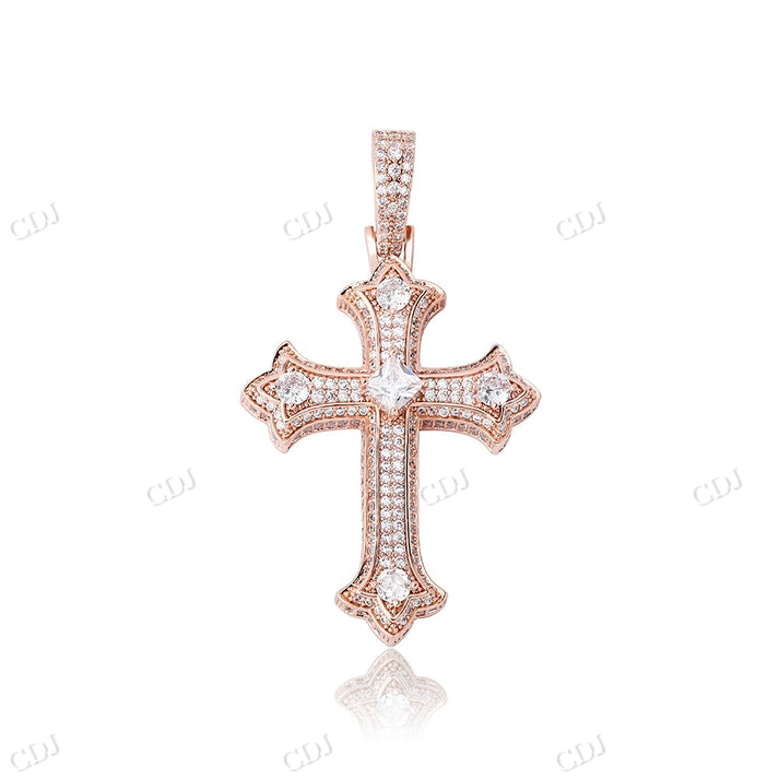 Hip Hop Iced Out Custom Cross Pendant hip hop jewelry CustomDiamJewel
