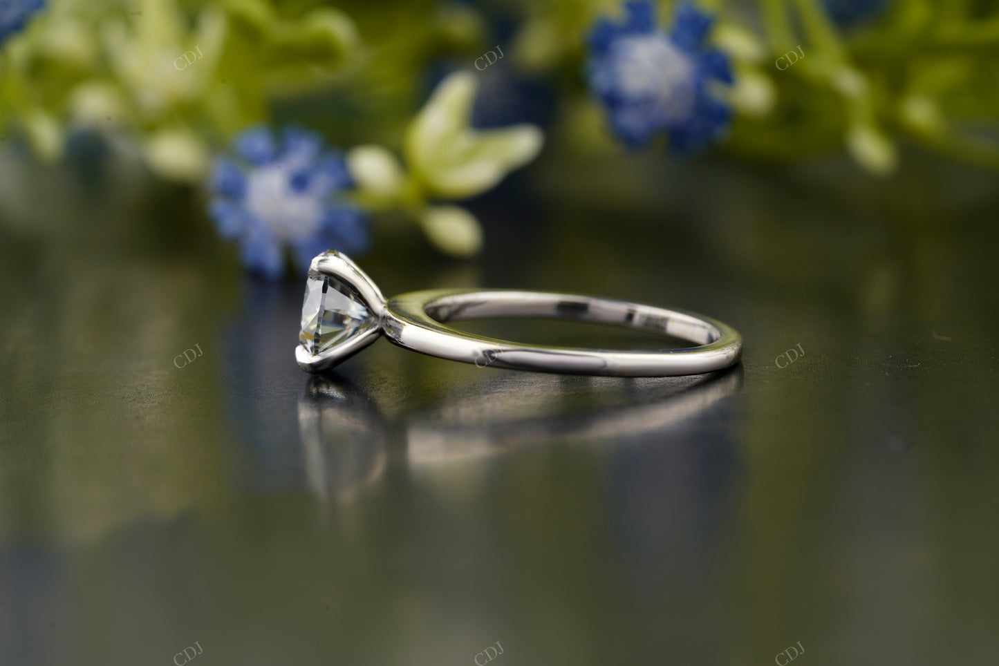 Classic Round Moissanite Solitaire Ring