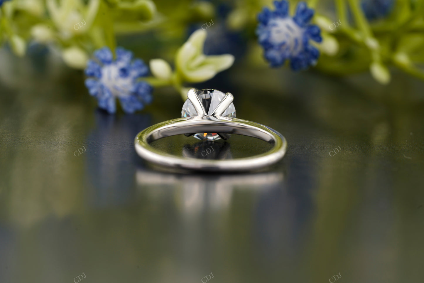 Classic Round Moissanite Solitaire Ring