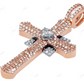 Designer Lab Grown Diamond 10K White Gold Cross Pendant Hip Hop Pendent CustomDiamJewel